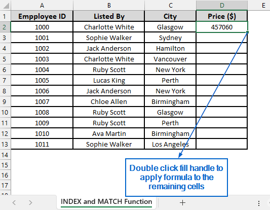 Alternatives to the VLOOKUP Function for Data Transfer Across Worksheets