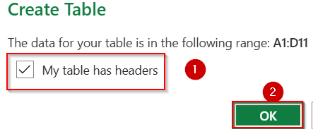 Insert COUNTIFS Function Inside an Excel Table with Structured References