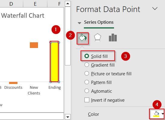 Manually Create a Waterfall Chart (For Older Excel Versions)