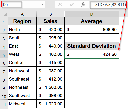 Apply the Helper Column Technique to Remove Outliers Using Standard Deviation