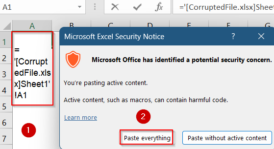 Extract Data Using External References