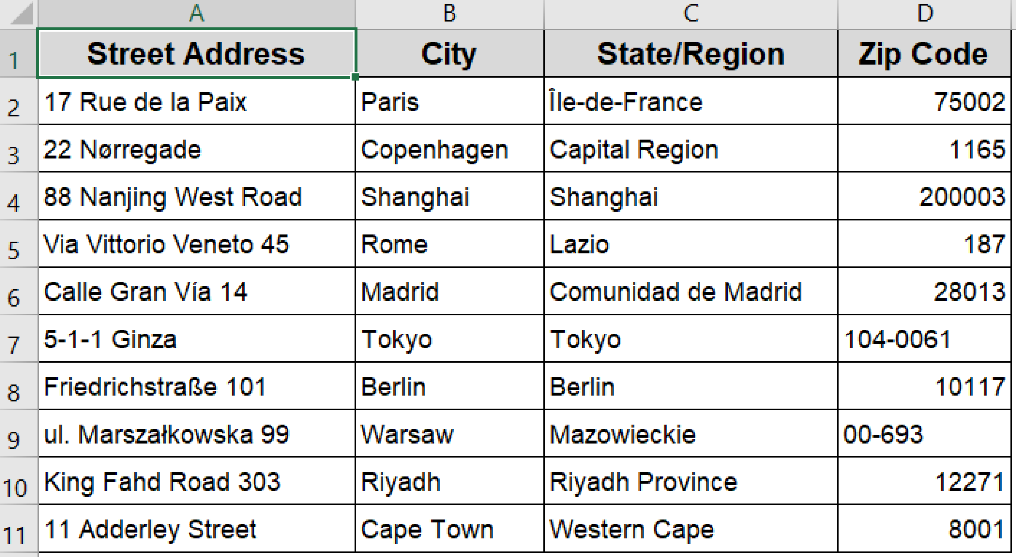 How to Plot Addresses on Google Map from Excel - Excel Insider