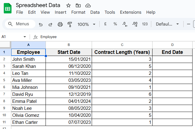 Using The DATE Function to Add Years