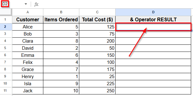 Using Ampersand (&) Operator to Concatenate Text and Formula