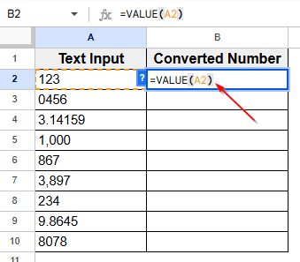 Using the VALUE Function