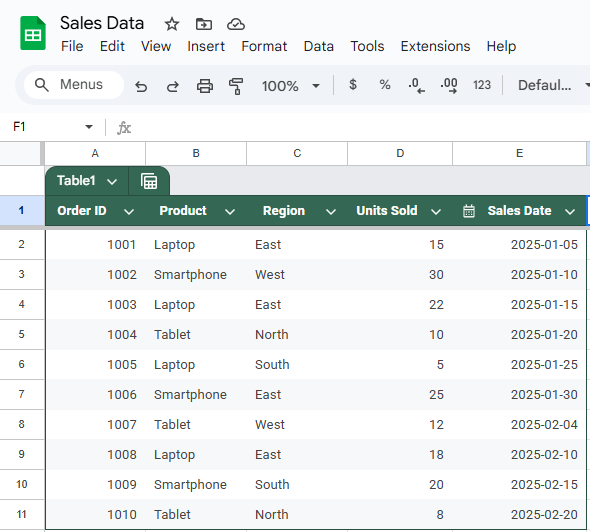 Manually Refresh the Sheet