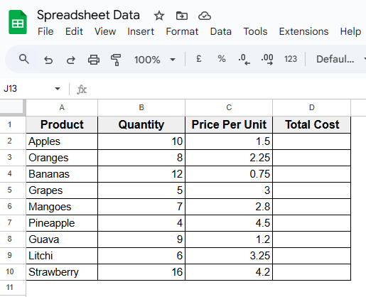 Using Asterisk To Multiply Two Columns