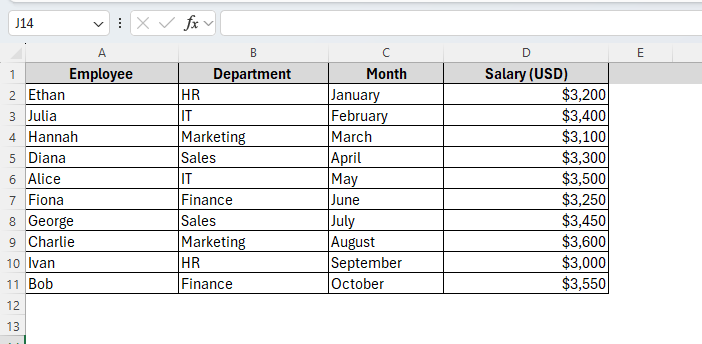 Using Sort Tool to Sort a Column Alphabetically and Keep Rows Together