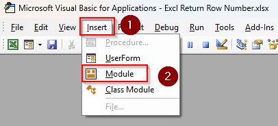 Return Row Number of Match with VBA Macro