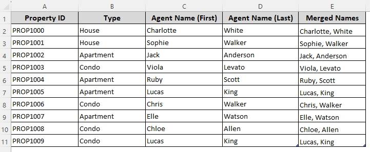 Using the Power Query Tool to Add a Comma Between Names