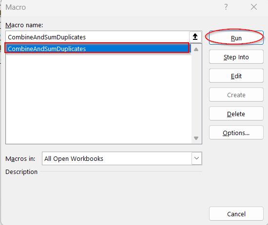 Automate Duplicate Summing with VBA Macro