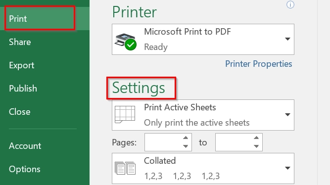 Use Print Selection to Print the Selected Area in Excel