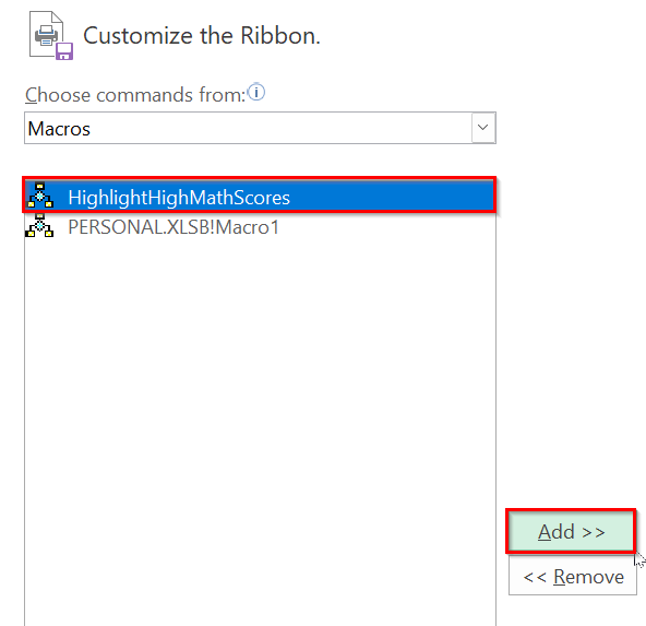 Add a Macro Button to Your Own Group On Your Excel Ribbon