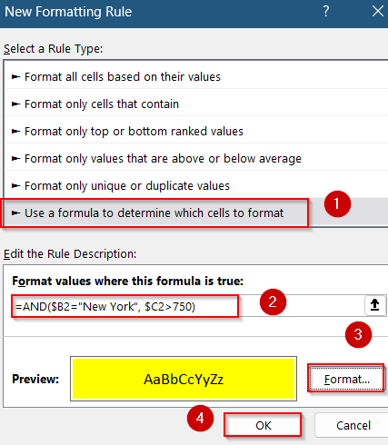 Use AND/OR Logic to Highlight with Multiple Conditions