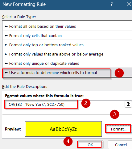Use AND/OR Logic to Highlight with Multiple Conditions