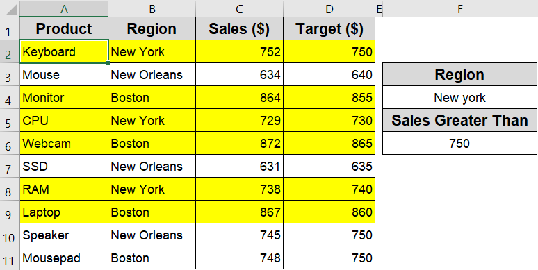 Use AND/OR Logic to Highlight with Multiple Conditions
