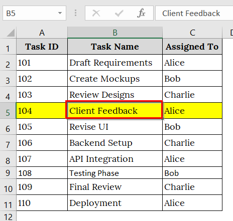 Combining Define Name, Conditional Formatting & VBA to Highlight Active Row in Excel
