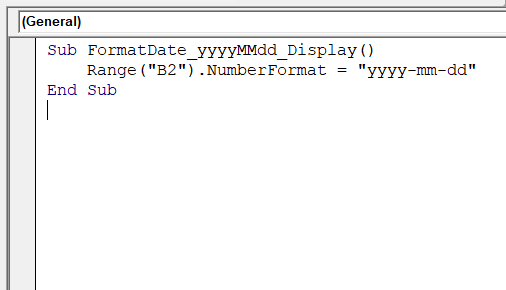 Using NumberFormat to Format Dates in Cells