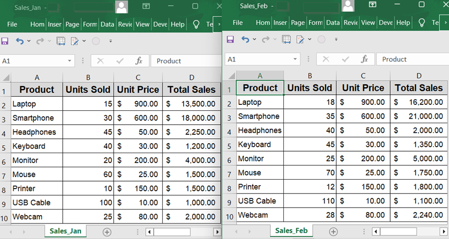 Manually Combine Excel Files Using the Move or Copy Sheet Option