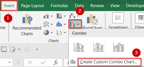 Add a Line to a Bar Chart Using a Combo Chart