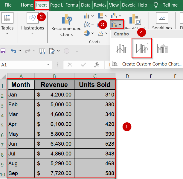 Use Excel’s Combo Chart Tool to Overlay Two Graphs