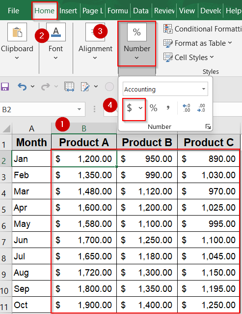 Build a Clear Monthly Sales Grid Matrix in Excel for Easy Comparison