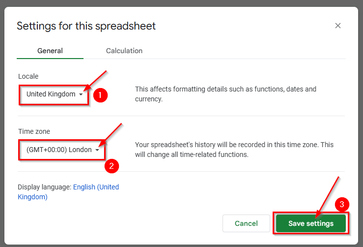 Changing Regional Setting To Apply UK Date Format