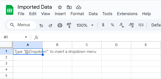 Manually Refresh the Sheet