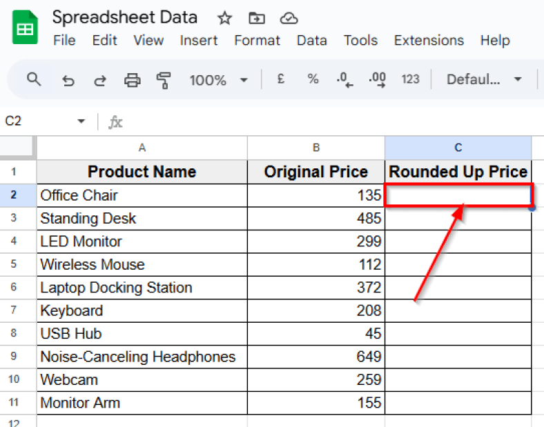 How to Round Up to the Nearest 100 in Google Sheets - Excel Insider