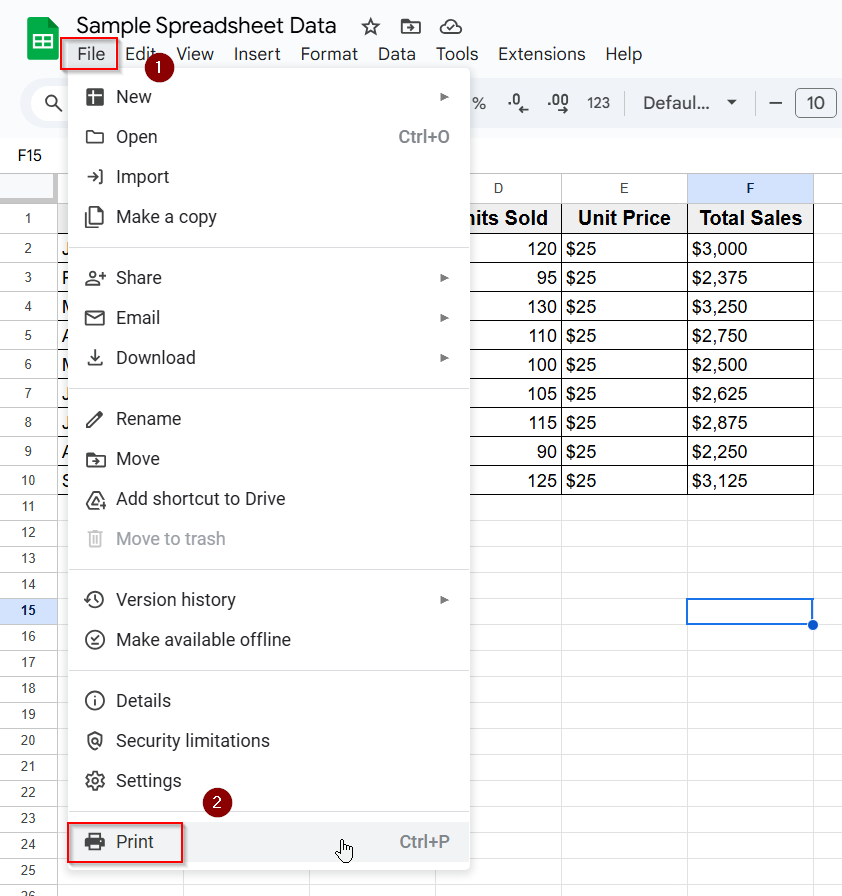 Steps to Change Margins in Google Sheets