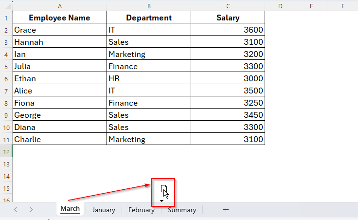 Sorting Excel Tabs by Drag and Drop