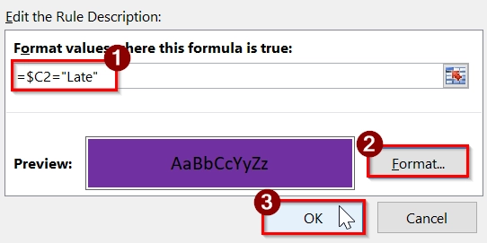 Highlight Entire Row Based on Cell Value Using Multiple Conditional Formatting