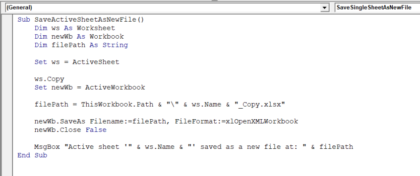 Vba To Executable File How to Save Worksheet as New File with Excel VBA - Excel Insider
