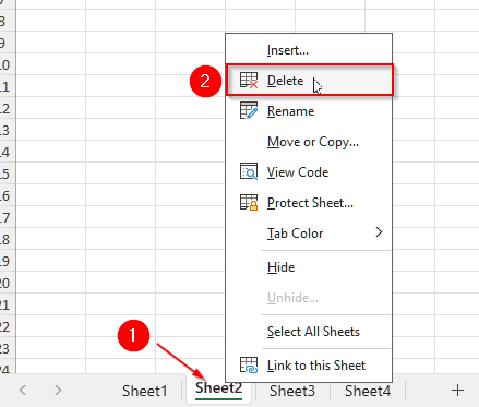 Manually Delete Extra Sheets in Excel Dataset Before Printing