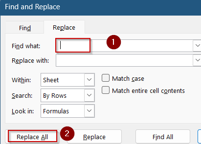 Quickly Remove Trailing Spaces Using Find and Replace in Excel