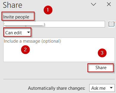 Share Workbook Using OneDrive (Modern Co-authoring)