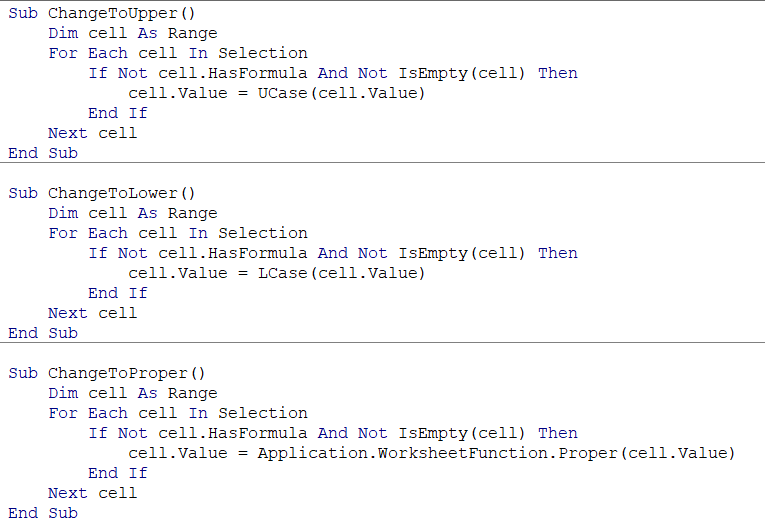 Create a Reusable VBA Macro To Change Case