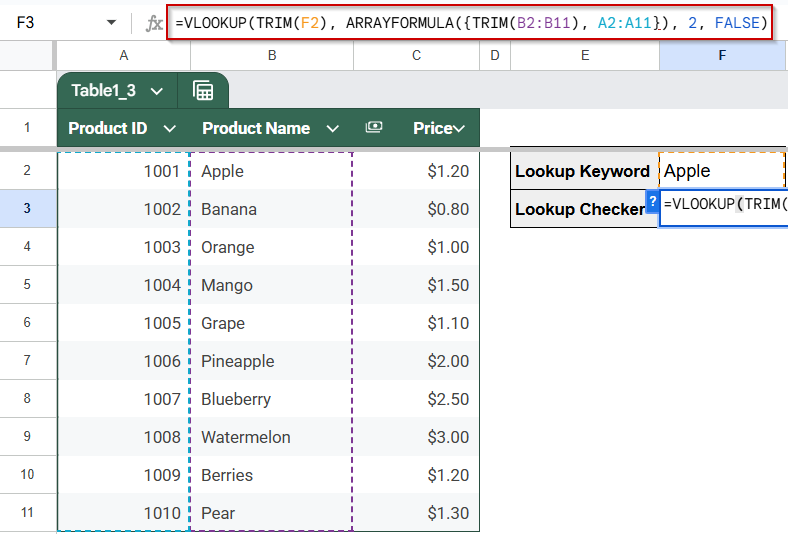 Remove Extra Spaces Using the TRIM Function