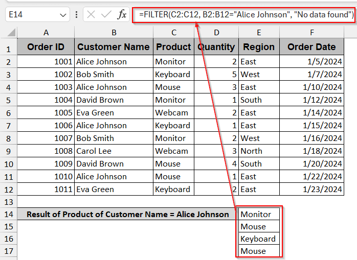 Excel’s Dynamic FILTER Function for Multiple Value Criteria