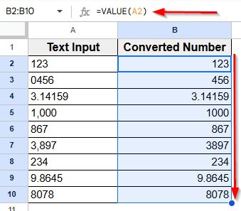 Using the VALUE Function