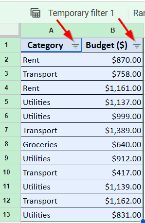 Apply Filter to Hide Rows Based on Cell Value