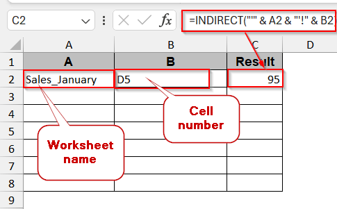 Using the INDIRECT Function to Reference Another Sheet Dynamically