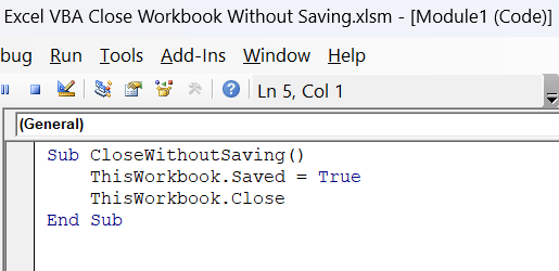 Mark Workbook as Saved