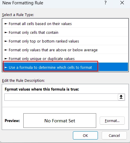 Using Conditional Formatting and VBA to Highlight Active Row in Excel