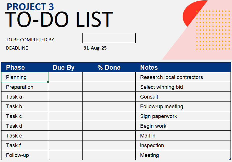 Use a Prebuilt Excel Template to Create a Fillable PDF Form