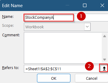 Steps to Edit Named Range Using Name Manager