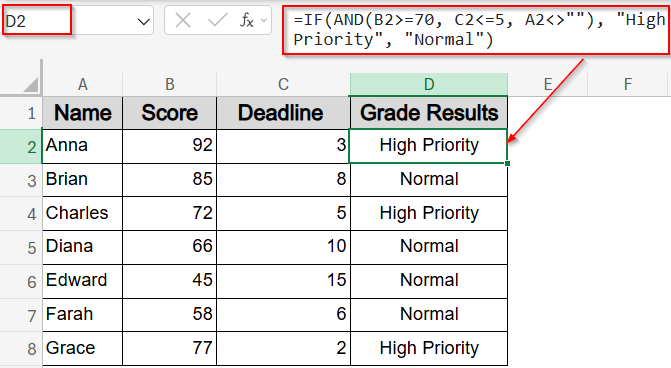 Combine IF with AND Functions to Evaluate 3 Conditions Together
