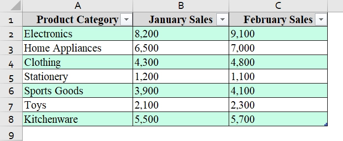 Apply a Built-in Theme to Change Theme Colors In Excel