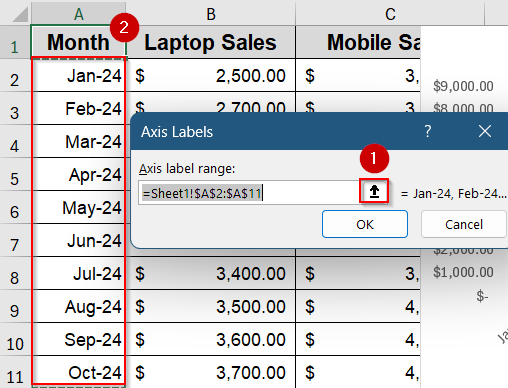 Update X Axis Labels from Select Data Options