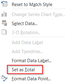 Insert Using Built-in Waterfall Chart Feature (Excel 2016 or Later)